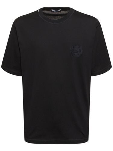 Camiseta De Algodón Jersey - DOLCE & GABBANA - Modalova