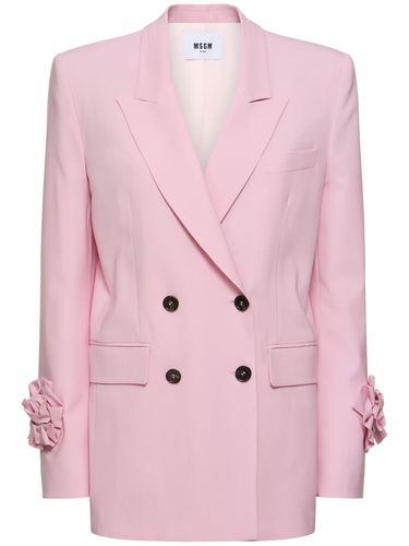 Chaqueta Sastre De Lana Stretch - MSGM - Modalova