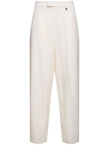 Stretch Wool Wide Pants - GIUSEPPE DI MORABITO - Modalova