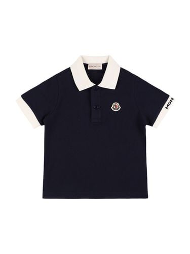 Polohemd Aus Baumwollpiqué Mit Logopatch - MONCLER - Modalova