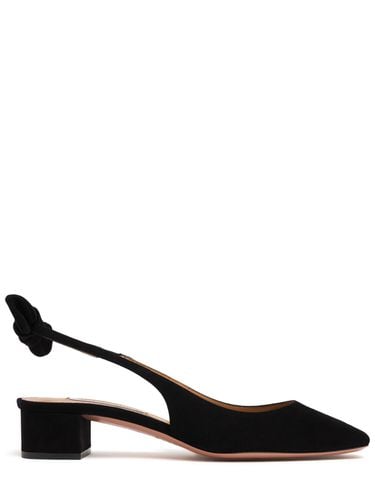 Mm Hohe Pumps Aus Wildleder „very Bow Tie“ - AQUAZZURA - Modalova