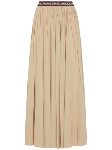 Bleu Pleated Jersey Midi Skirt - WEEKEND MAX MARA - Modalova