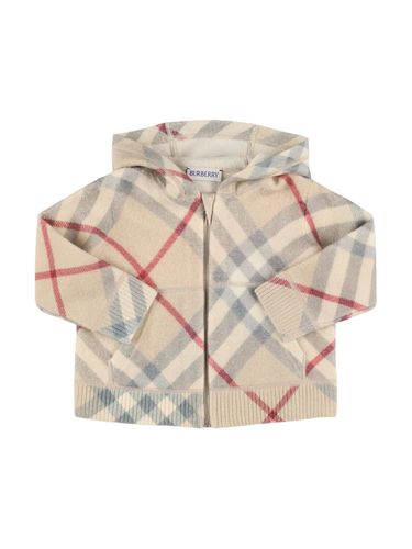 Sudadera De Punto De Lana Con Cremallera - BURBERRY - Modalova