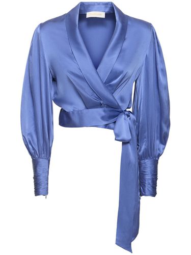 Silk Satin Wrap Top - ZIMMERMANN - Modalova