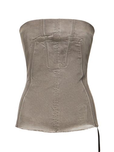 Top Bustier In Denim - RICK OWENS DRKSHDW - Modalova