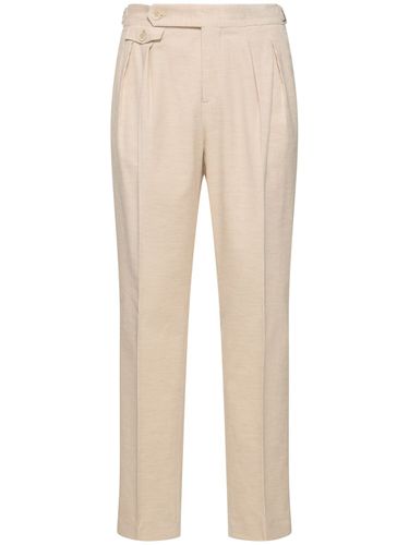 Pantaloni In Cotone E Cashmere Millerighe - BRUNELLO CUCINELLI - Modalova