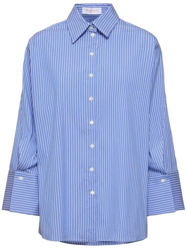 Striped Spiral Sleeve Oversize Shirt - MICHAEL KORS COLLECTION - Modalova