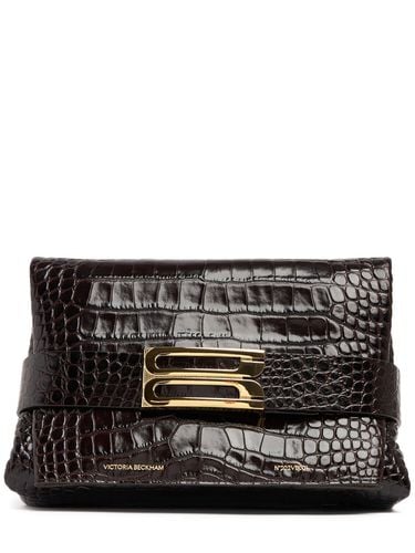 B Buckle Chain Embossed Leather Clutch - VICTORIA BECKHAM - Modalova