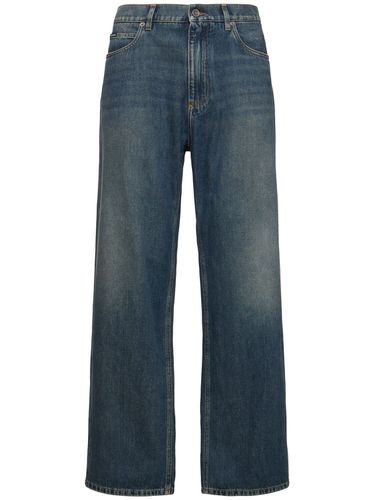 Five Pocket Wide Leg Denim Jeans - DOLCE & GABBANA - Modalova