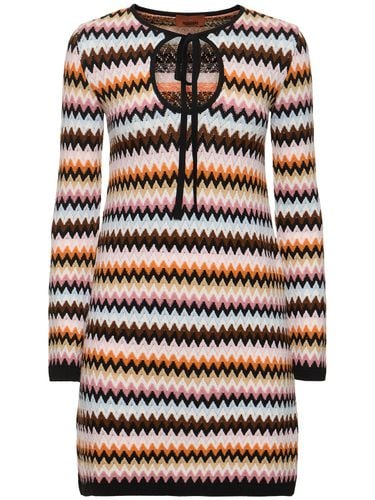 Langärmeliges Minikleid Aus Wollstrick - MISSONI - Modalova