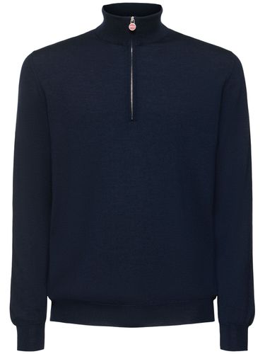 Maglia In Misto Cashmere Con Mezza Zip - KITON - Modalova