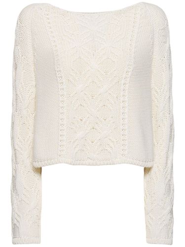 Embroidered Knit Sweater - ALBERTA FERRETTI - Modalova