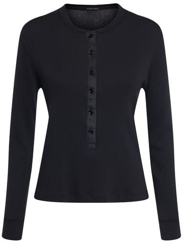 Top De Algodón Con Manga Larga - TOM FORD - Modalova