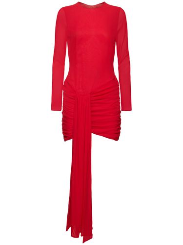 Draped Stretch Silk Mini Dress - GIUSEPPE DI MORABITO - Modalova