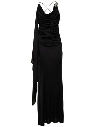 Crisscross Draped Viscose Maxi Dress - GIUSEPPE DI MORABITO - Modalova