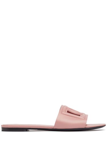 Mm Bianca Leather Slide Sandals - DOLCE & GABBANA - Modalova