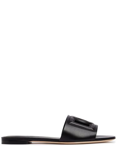 Mm Bianca Leather Slide Sandals - DOLCE & GABBANA - Modalova