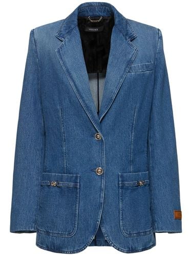 Jacke Aus Denim - VERSACE - Modalova