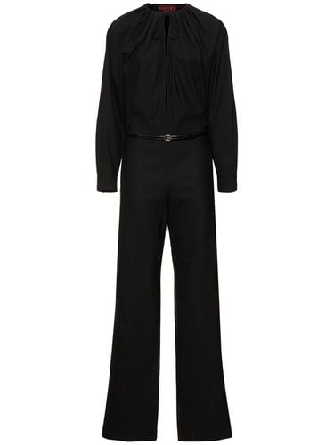 Jumpsuit De Lana Con Cinturón - GUCCI - Modalova