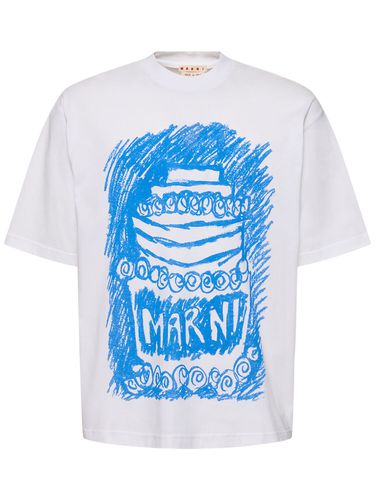 T-shirt Aus Jersey „blue Cake“ - MARNI - Modalova