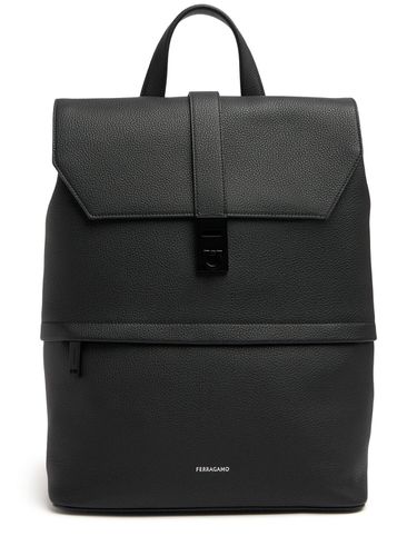 Rucksack Aus Leder Und Canvas Mit Logo „twin“ - FERRAGAMO - Modalova