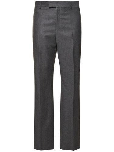 Pantalones De Franela De Lana - FERRAGAMO - Modalova