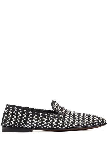 Woven Two-tone Leather Loafers - DOLCE & GABBANA - Modalova