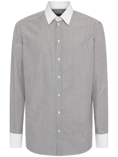 Striped Cotton Poplin Shirt - DOLCE & GABBANA - Modalova