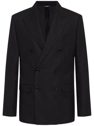 Blazer Monopetto In Lino - DOLCE & GABBANA - Modalova