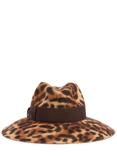 Sombrero De Fieltro Con Estampado Animal - BORSALINO - Modalova