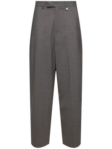 Stretch Wool Wide Pants - GIUSEPPE DI MORABITO - Modalova