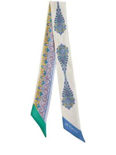 Foulard Paislina In Seta Stampata - ETRO - Modalova