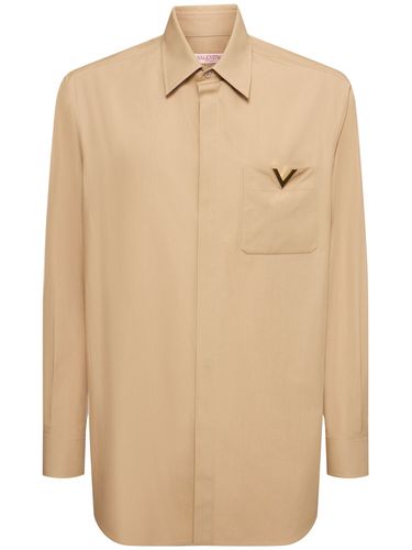 Camisa De Popelina De Algodón - VALENTINO - Modalova