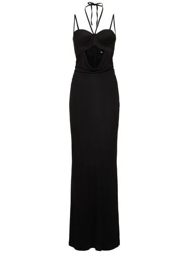 Viscose Jersey Long Dress W/ Corset - ANDREADAMO - Modalova