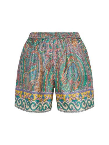 Bedruckte Shorts Aus Baumwolle & Seide - ETRO - Modalova