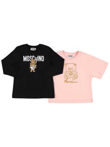 Set: 2 T-shirts Aus Baumwolljersey - MOSCHINO - Modalova