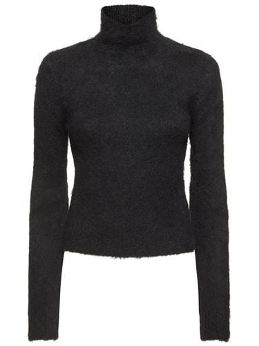 Brushed Mohair Blend Turtleneck Sweater - AMI PARIS - Modalova