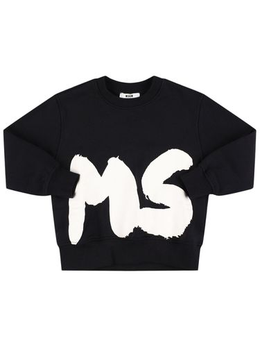 Sudadera De Algodón Estampada - MSGM - Modalova