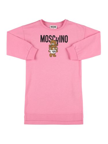 Vestido De Algodón Con Estampado - MOSCHINO - Modalova