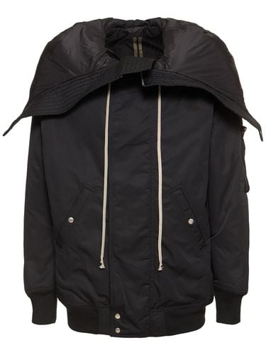 Bomberjacke Aus Nylon Mit Kapuze - RICK OWENS DRKSHDW - Modalova