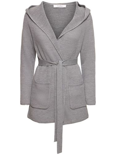 Finezza Belted Wool Knit Short Coat - MAX MARA - Modalova