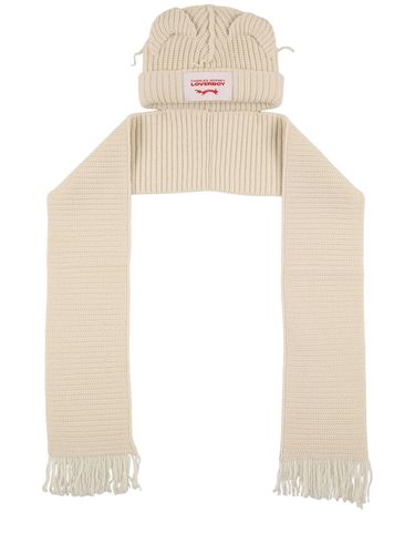 Chunky Ears Beanie W/ Scarf - CHARLES JEFFREY LOVERBOY - Modalova