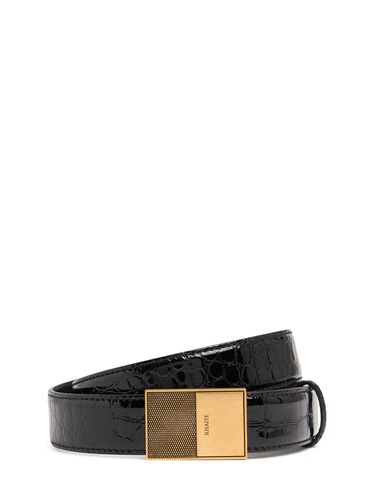 Mm Elio Croc Embossed Leather Belt - KHAITE - Modalova