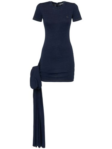 Jersey Draped Mini Dress - GIUSEPPE DI MORABITO - Modalova