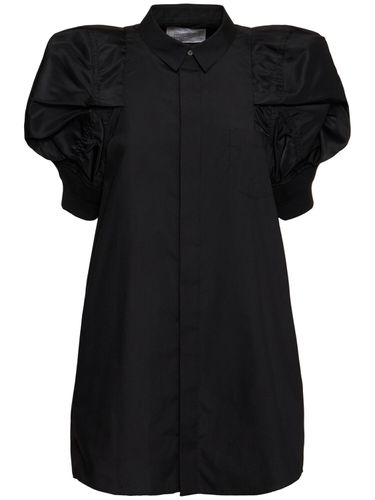 Cotton Poplin Twill Mini Shirt Dress - SACAI - Modalova