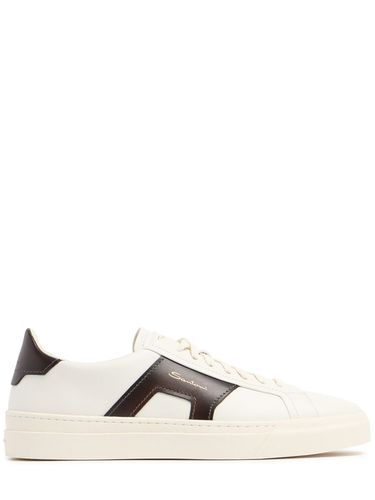 Low Top Leather Sneakers - SANTONI - Modalova