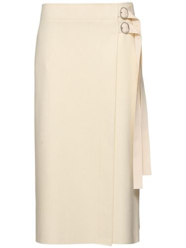 Wrapped A-line Wool Midi Skirt - JIL SANDER - Modalova