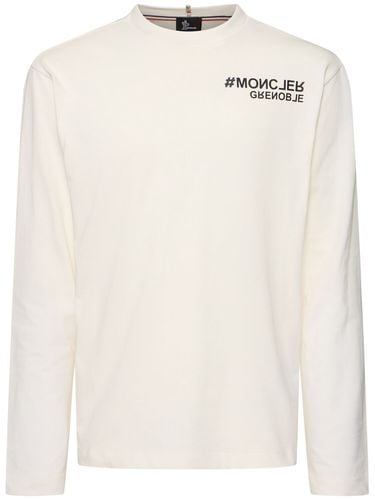 Logo Cotton Long Sleeve T-shirt - MONCLER GRENOBLE - Modalova