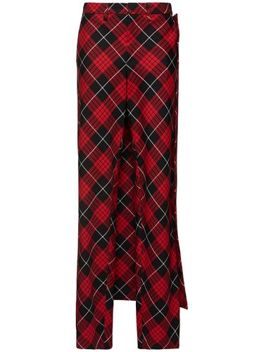 Tartan Pants W/ Long Skirt Panel - JEAN PAUL GAULTIER - Modalova