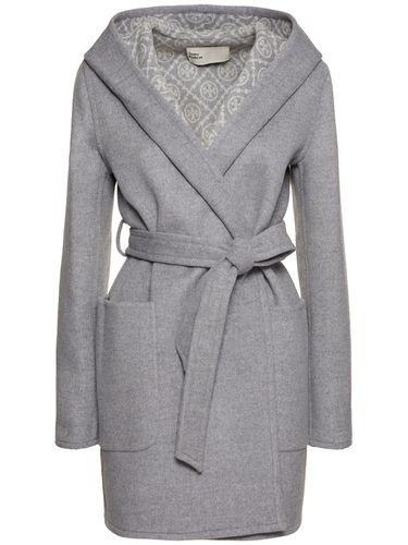 Cappotto In Lana Con Cappuccio - TORY BURCH - Modalova